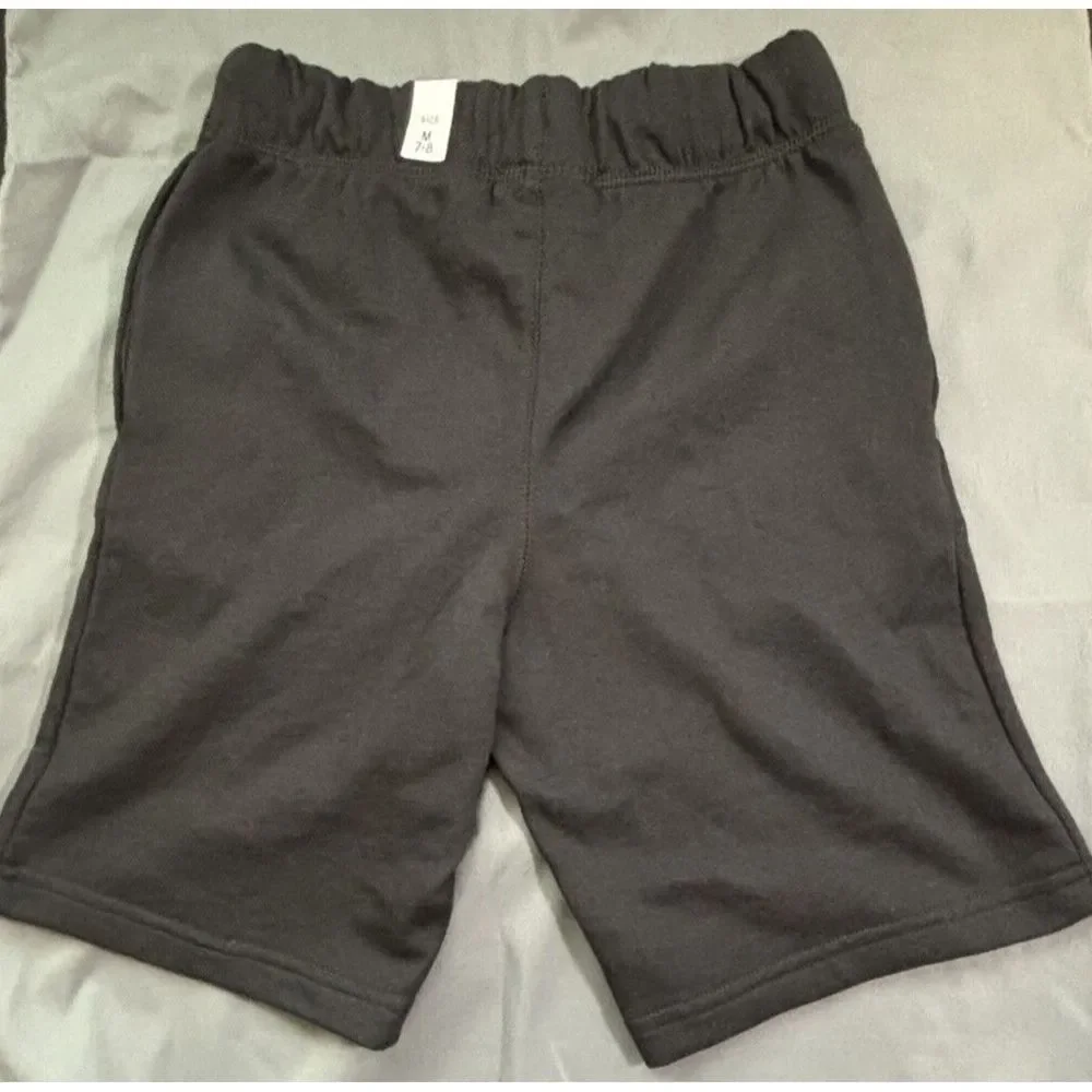 Children's Place French Terry Boys‎ Black Shorts Medium (7/8) New